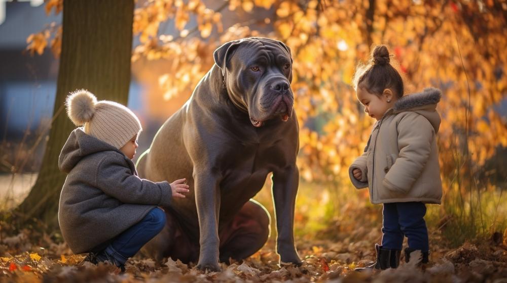 Cane Corso avec enfants